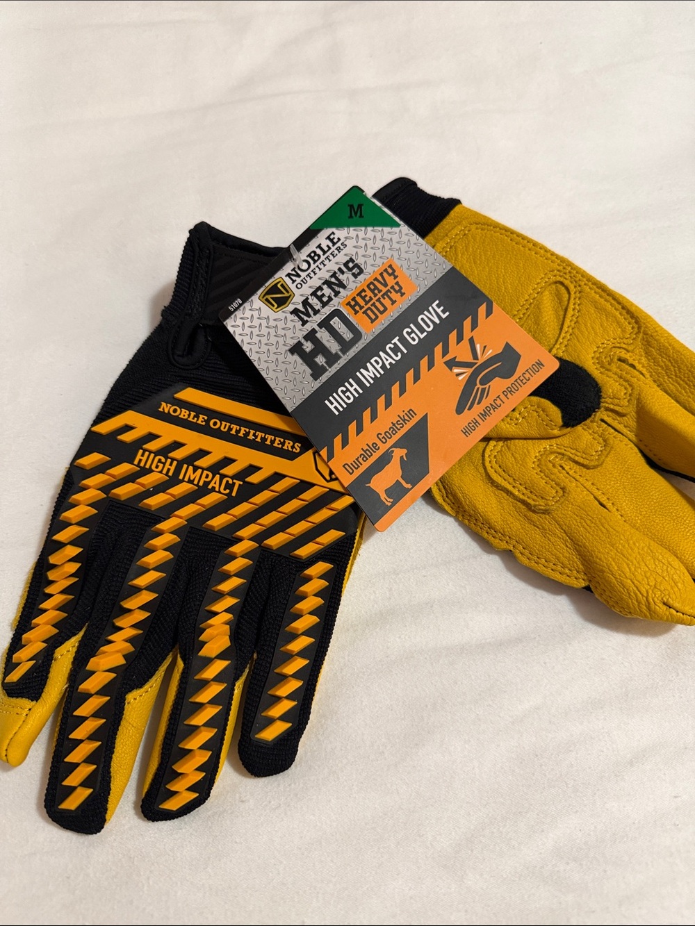 Men's High Impact Heavy Duty Gloves - Black & Yellow